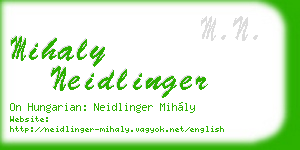 mihaly neidlinger business card